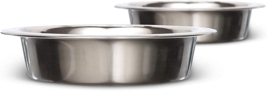 Stainless Steel Dog and Cat Bowls (2 Pack) Neater Feeder Cat Deluxe or Cat Express Extra Replacement Bowl (Metal Food and Water Dish) (1 Cup)